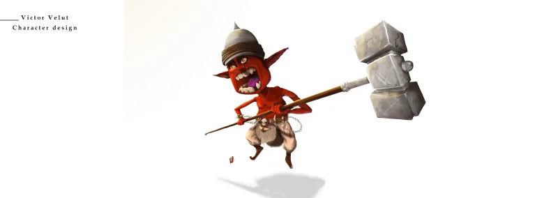 Red demon jumping