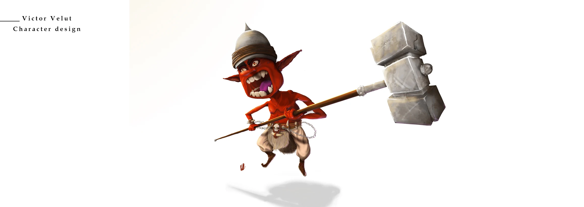 Red demon jumping