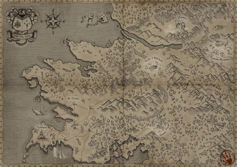 Map of Tir Na Nog