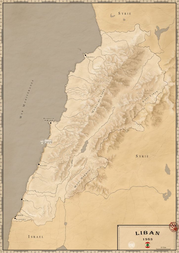 Map of Lebanon - Private commission