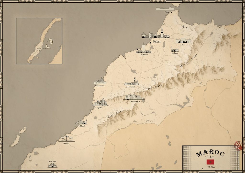 Map of Morocco - Maroc